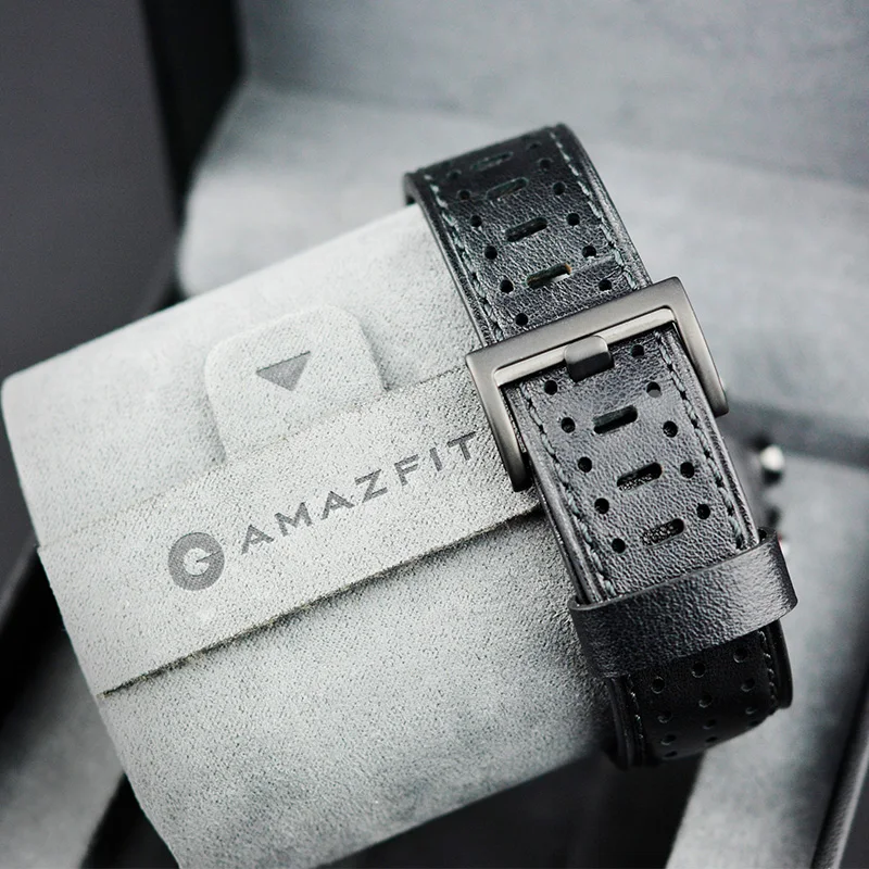 Amazfit Stratos + флагманские Смарт часы натуральная кожа ремешок Подарочная коробка
