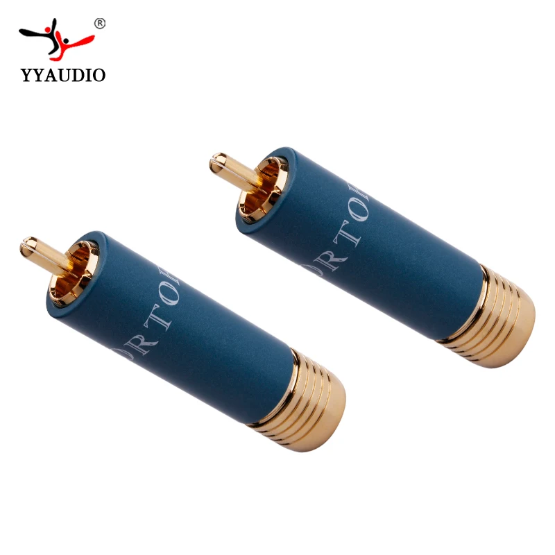Позолоченные Hi Fi RCA штекеры 4 шт./лот end ортофон 8NX разъемы RCA|Коннекторы и разъёмы| |