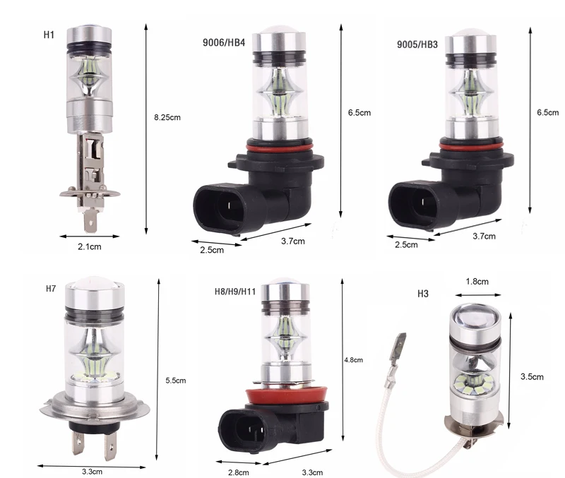 2 шт. H7 H11 H1 светодиодный туман светильник 2400LM 8000K синий светильник HB4 HB3 H3 H8 светодиодный автомобиль бег противотуманные лампы 12V 24V автомобильные аксессуары
