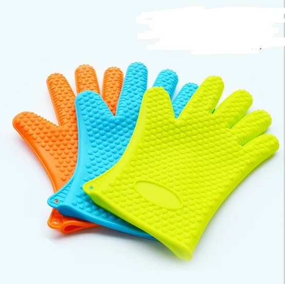 

1PC Food Grade Heat Resistant Thick Silicone Kitchen Barbecue Oven Glove Cooking BBQ Grill Glove Oven Mitt Baking Glove LB 029