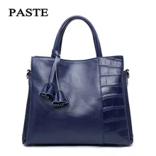 2016 Nuevo Estilo Bolso de Las Señoras Del Patrón Del Cocodrilo Del Cuero Genuino de Las Mujeres Bolsas de Mensajero Mujer Medio Tote Shoulder Bags PT12