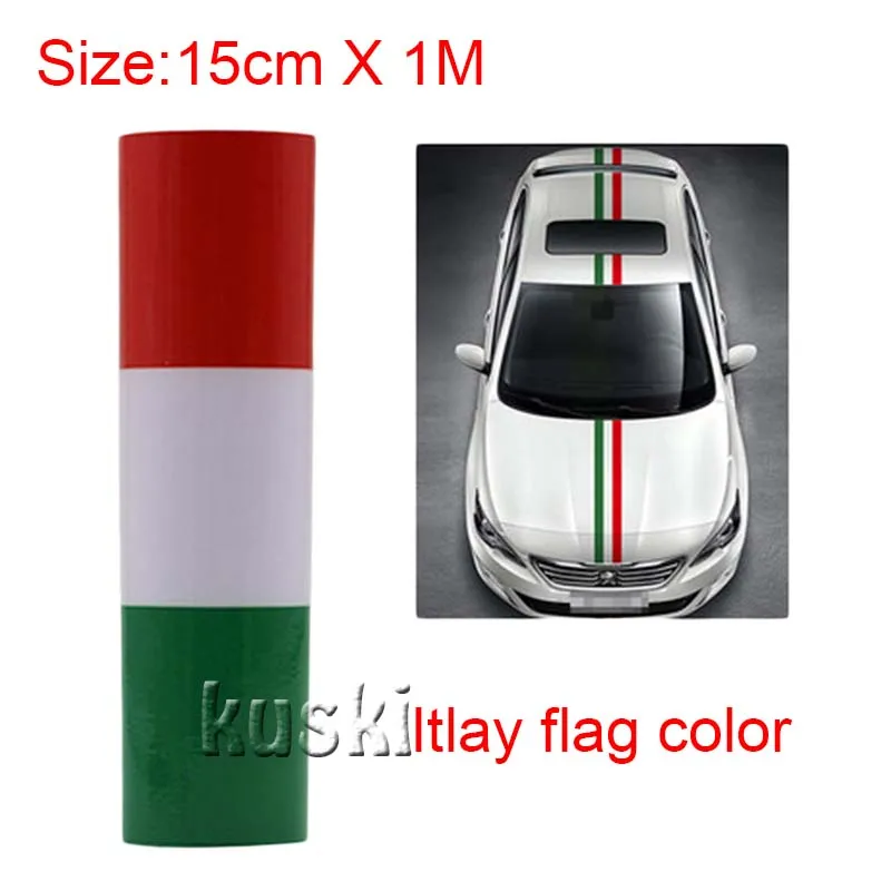 BOOMBLOCK, 3 цвета, декоративная наклейка на крышу автомобиля для Volkswagen VW Golf 4 5 7 6 MK4 Honda Civic Accord 2003, аксессуары - Название цвета: 1M Italy