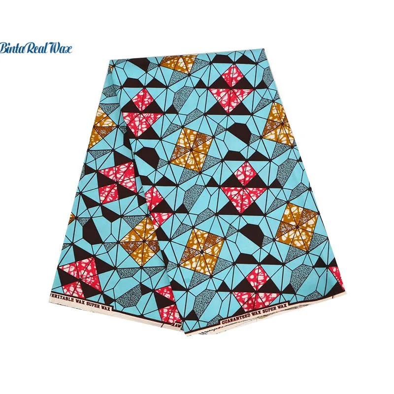 

Wax Prints 100% Polyester Fabric 2019 Ankara New Hollandais Wax High Quality 6 yards African Fabric for Party Dress PL886