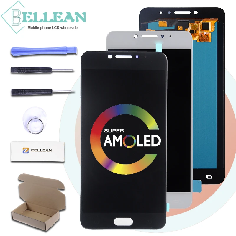 Discount Catteny SM-C7010 Display For Samsung Galaxy C7 Pro Lcd Display Touch Screen Digitizer Assembly 5.7inch C7010 Screen