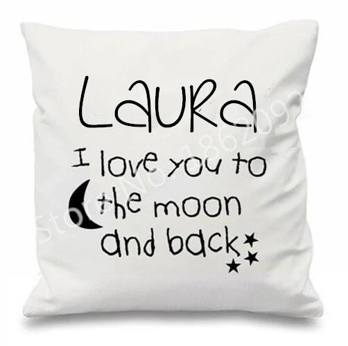 Чехол для подушки с надписью I Love You To The Moon and Back|cushion cover|quote throw pillowsthrow pillow cases |