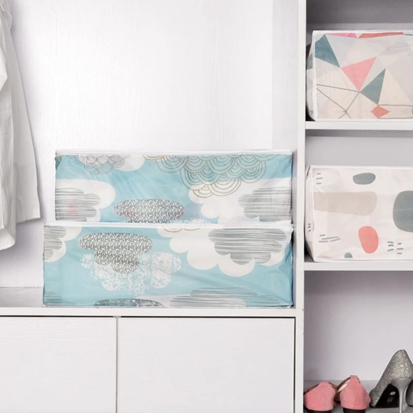 PEVA حالة للملابس الغبار تخزين اللحاف مربع تنظيم واقية للماء تخزين أكياس الرطوبة خزانة المنظم خزانة أكياس PEVA حالة للملابس الغبار تخزين اللحاف مربع تنظيم واقية للماء تخزين أكياس الرطوبة خزانة المنظم خزانة أكياس