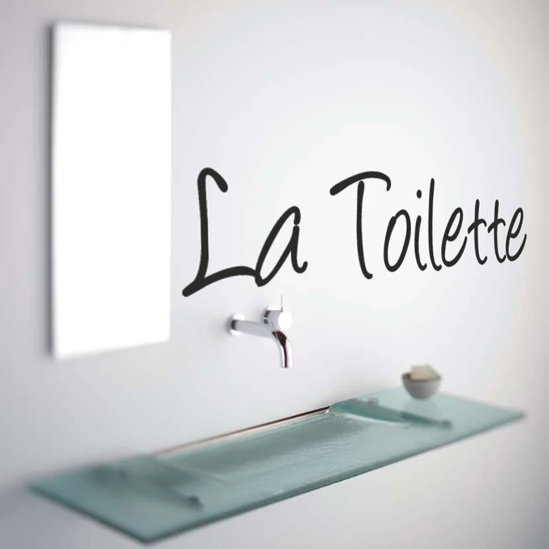 Creative Wall Decals French toilet Bath room Wall stickers Home Decor