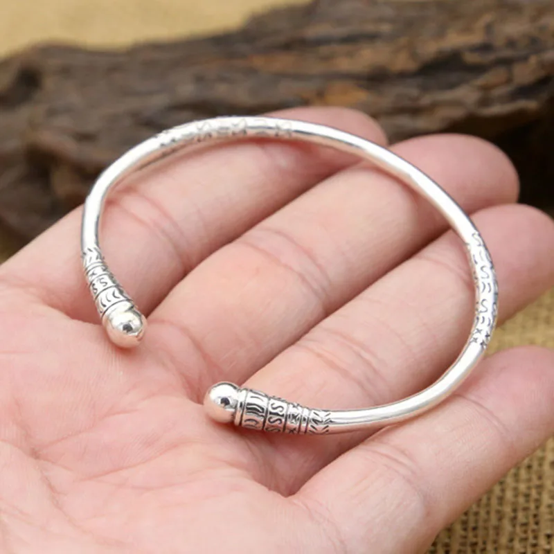 アクセサリー silver 925 simple design bangle Silver 925 Design Bangle with CZ Stones