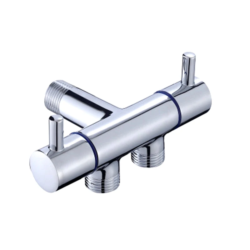 Настенный кран клапан с одним входом двойной выход двойной контрольный клапан ванная душевая головка туалет раковина угловой клапан для воды
