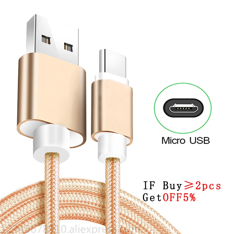 

Nylon Braided Micro USB Cable 1m for lightning Data Sync USB Charger Cable For Samsung HTC LG huawei xiaomi Android Phone Cables