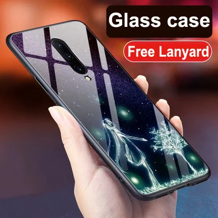 Для oneplus 7 pro Чехол oneplus 7 pro Чехол звездная звезда закаленное стекло Жесткий чехол для телефона oneplus 7pro 1+ 7 pro стеклянная оболочка coque - Цвет: A8