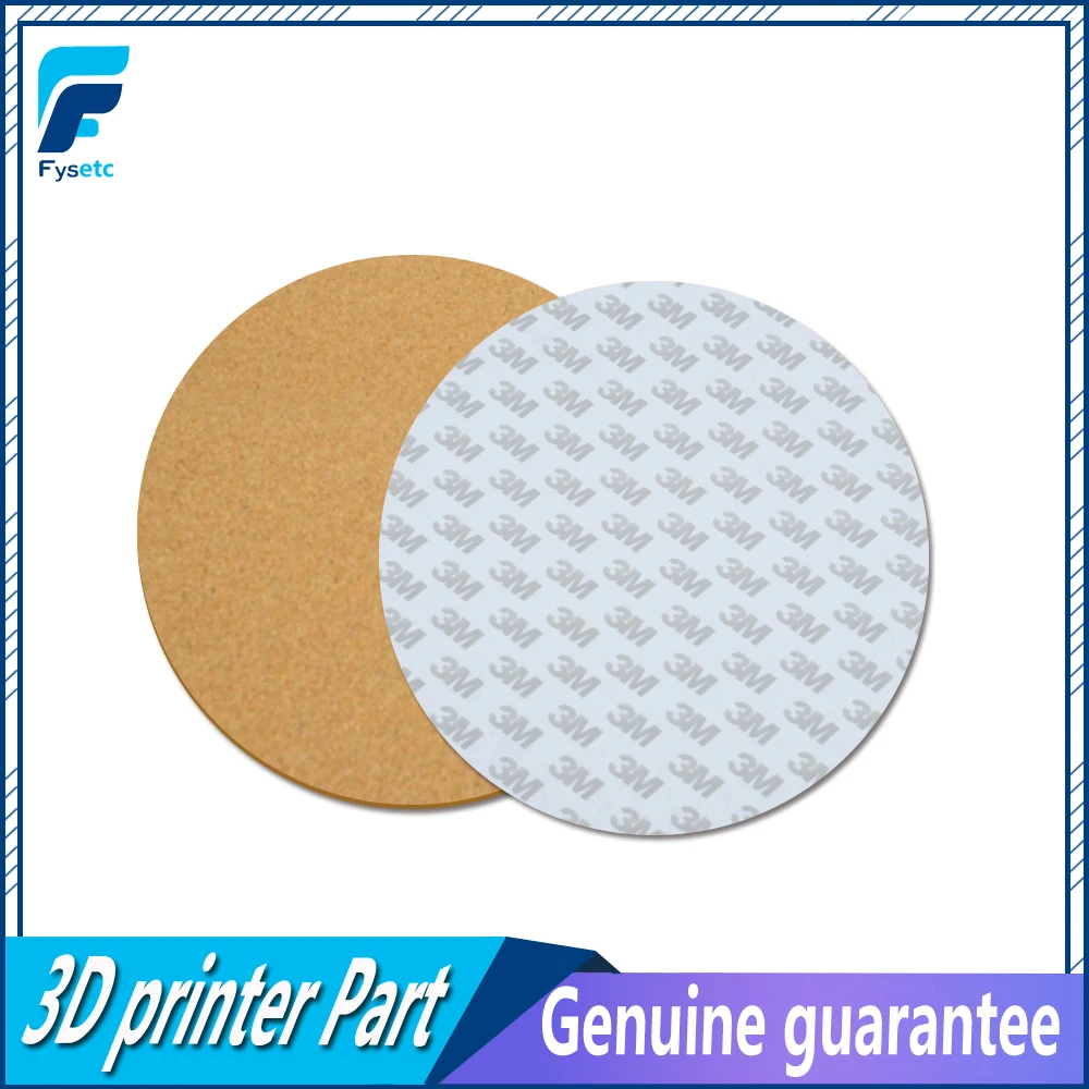 

2pcs round 300mm thickness 3mm adhesive cork sheet For Kossel/Delta 3D Printer Heatbed Hot Plate Round 300mm with tape