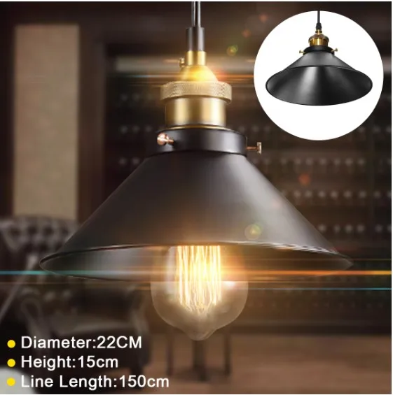 Потолочный светильник в стиле ретро круглый винтажный промышленный дизайн железный винтажный светильник