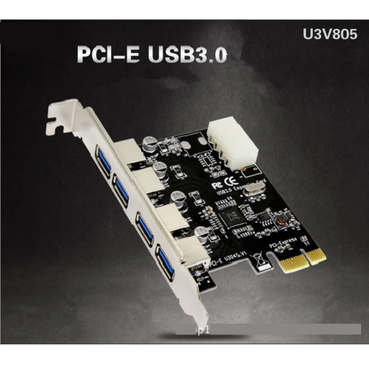 Карта расширения 4 порта USB 3 0 PCI e express PCIe концентратор адаптер USB3.0 контроллер
