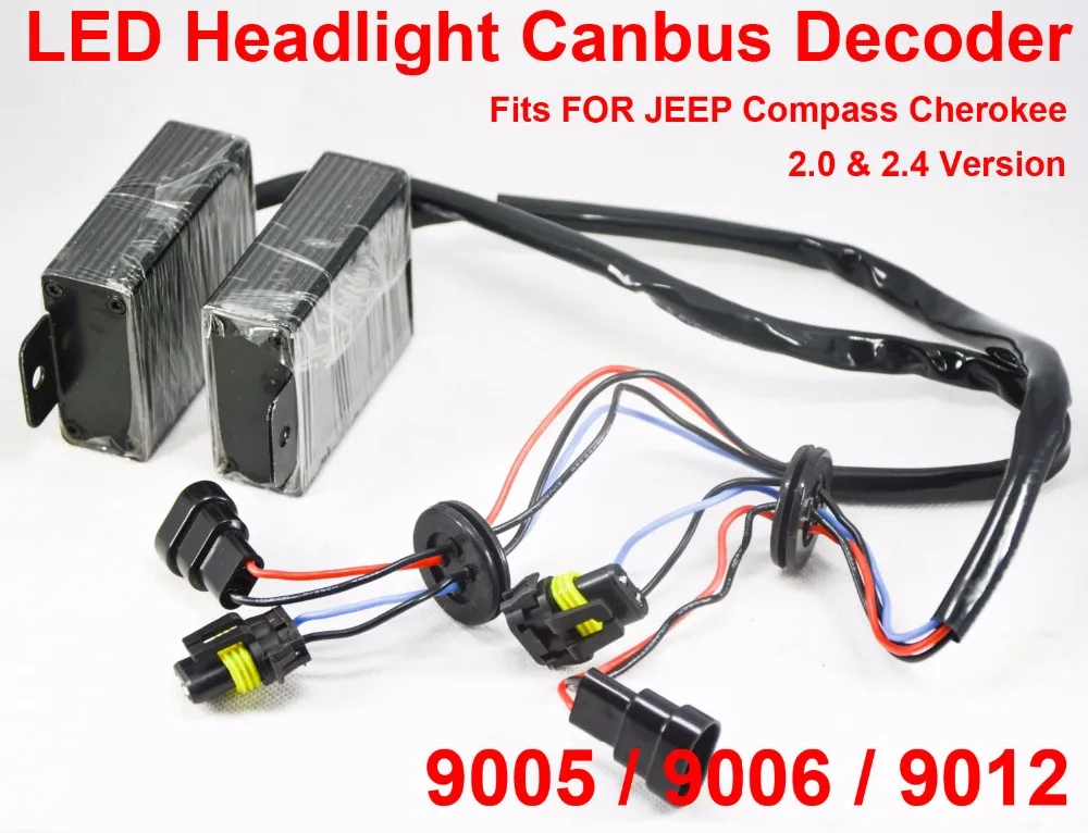 

1 Pair 9005 9006 9012 LED Headlight Decoder Canbus Canceler HB3 HB4 H11 H7 Anti-hyper Flash Blink Fits For JEEP Cherokee 2.0 2.4