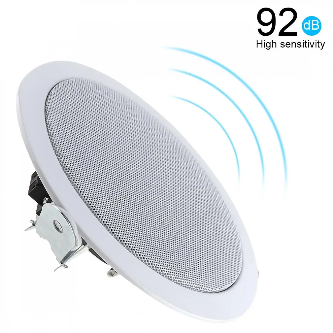 

2pcs 15W Metal Microphone Input USB MP3 Player Ceiling Speaker Public Broadcast Background Music Speaker for Home / Supermarket