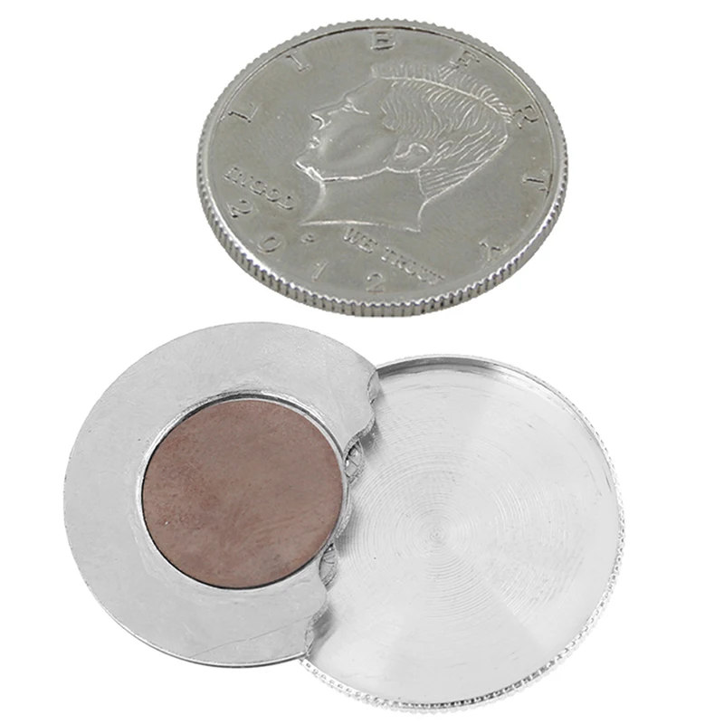 Специальный магнитный Флиппер монета бабочка Coi крупным планом трюки(из половины копия доллара) Волшебные трюки деньги волшебные аксессуары