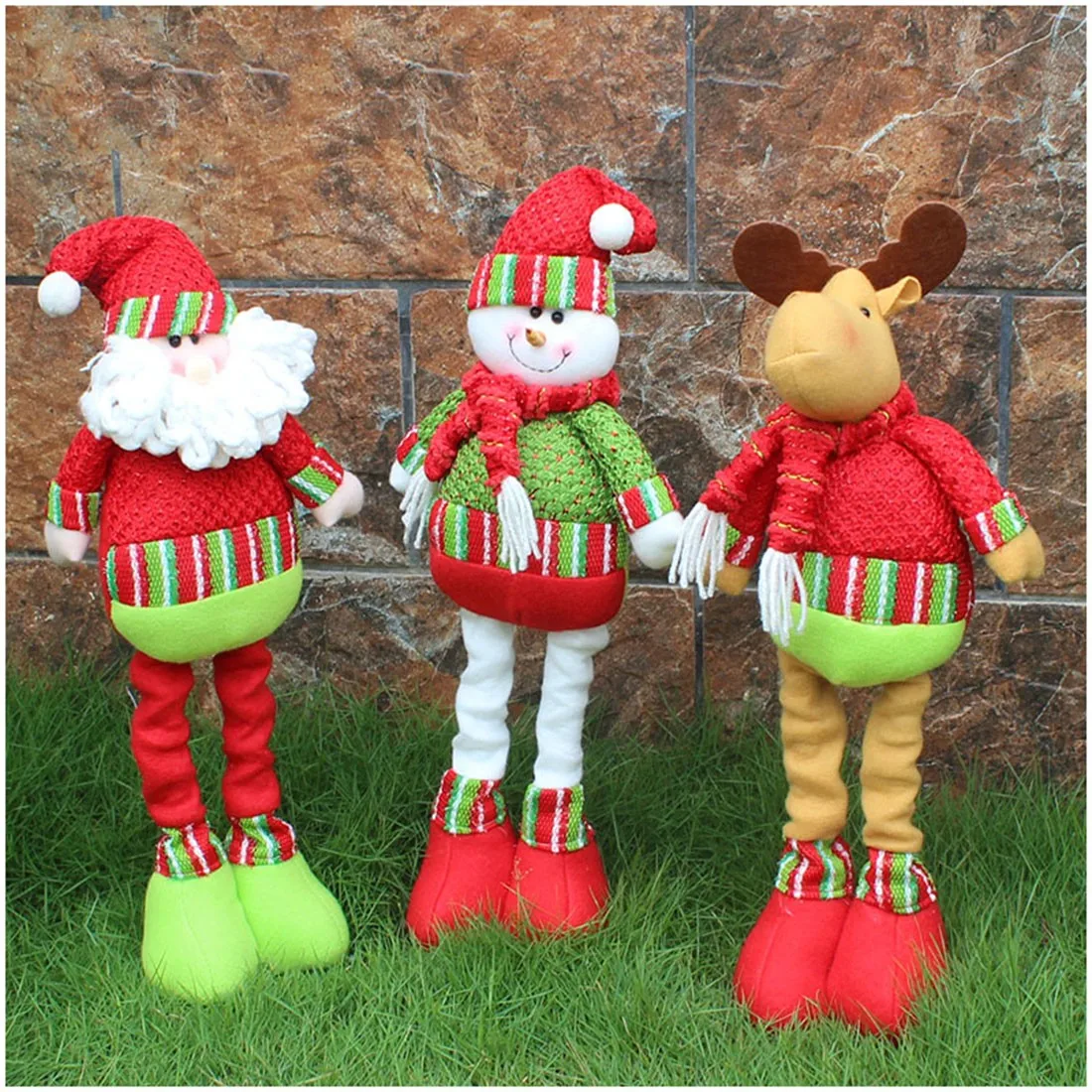 

Cute Christmas Dimensional Cartoon Telescopic Christmas Doll Gift Festival Decor Home Room Ornament Tree Decoration Kids Gifts