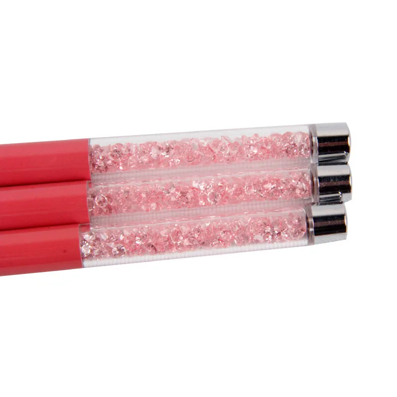 ANGNYA 1Pcs Nail Art Kolinsky Sable Acrylic Brush Pen 8#10# Pink Crystal Hand Nail DIY Painting Drawing Brushes Manicure Tools 4