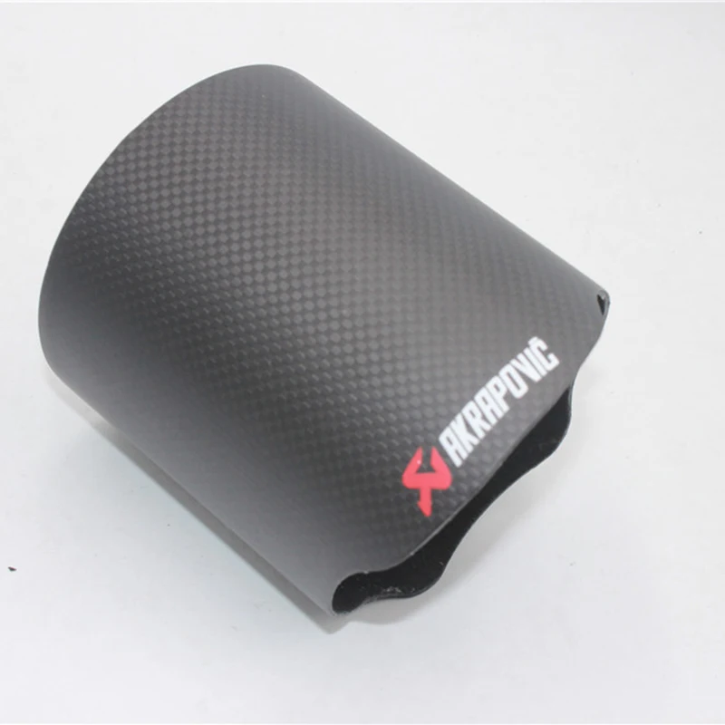 

1pc Akrapovic Exhaust pipe Cover Car Universal Exhaust Muffler Pipe Tip Exhaust Tip Cover With Cut Carbon
