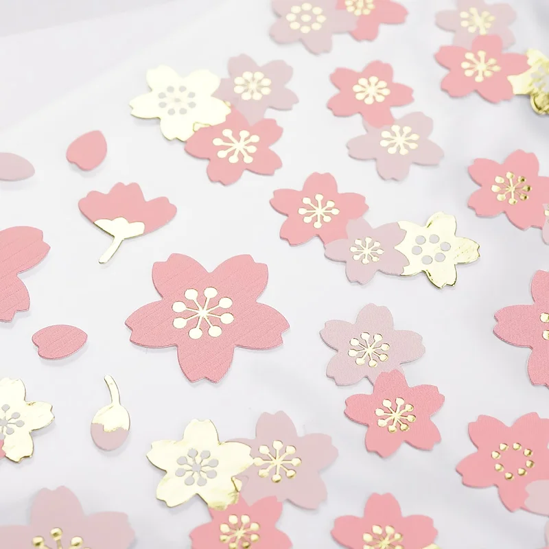 10X свежий розовый Сакура Цветет вишня DIY липкой мини-наклейки Канцелярские Декоративные ярлыком Школа канцелярских товаров