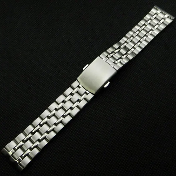 

18mm Silver Width Stainless Steel Mesh Watchstrap With Fold over clasp with push button With 2 Spring Bars GD010518