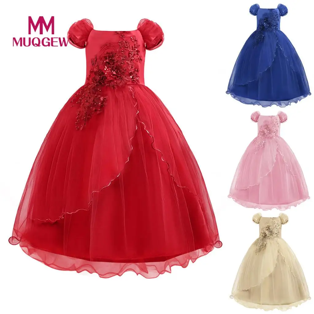 

MUQGEW Lace Girl Princess Bridesmaid Pageant Tutu Tulle Gown Party Wedding Dress fashion child dress sukienki dziewczynka #sg