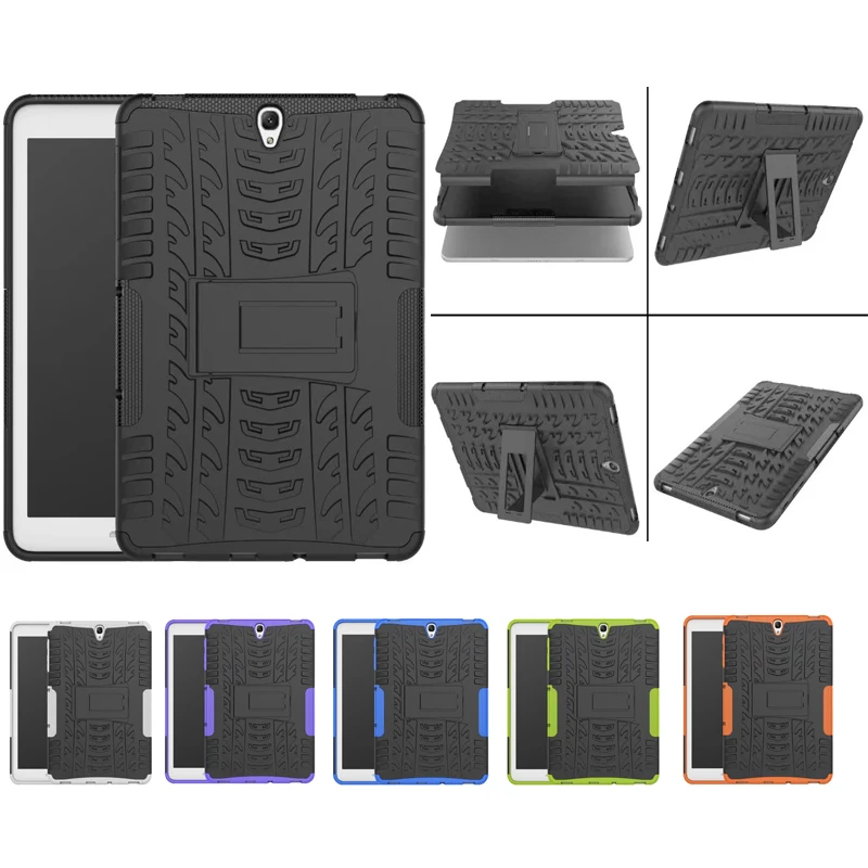 

Case for Samsung Galaxy Tab S3 T820 T825 9.7" shockproof hybrid with Stand function Cover Rugged Rubber Armor PC case