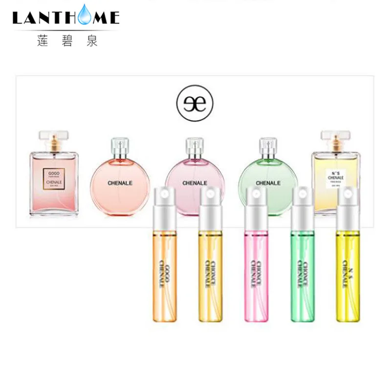 MayCreate 1 Set معطر أزياء سيدة زهرة الفاكهة العطر مع مربع للنساء البخاخة زيت طبيعي جميلة حزمة عطور