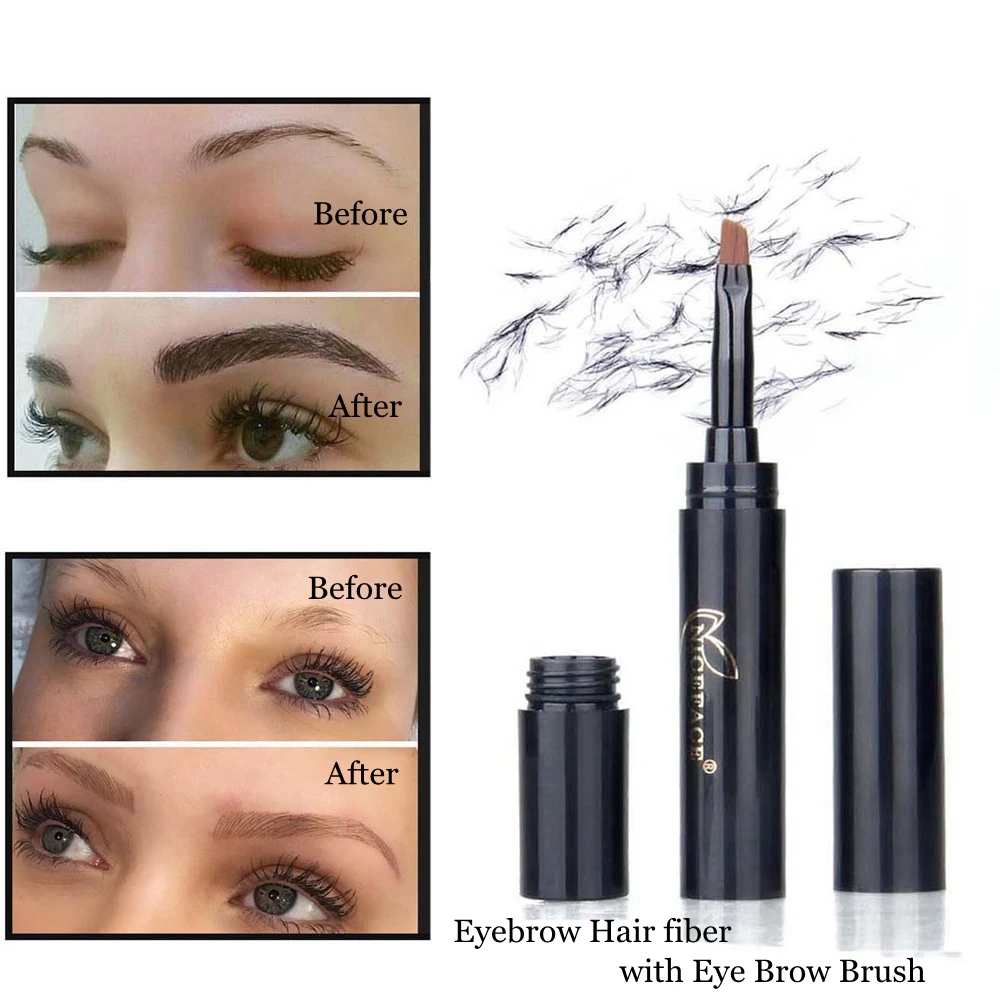 4D Waterproof sweat-proof Eyebrow Gel Instant Eyebrow Hair Fiber With Brush Brow Professional Eye Brow Makeup Extensions Tool