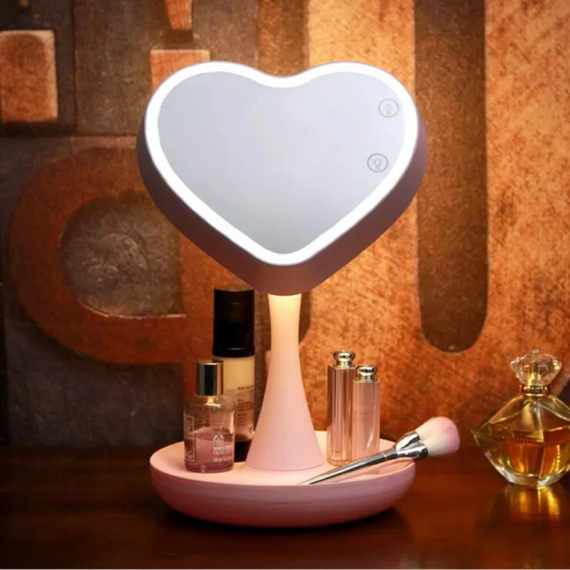 Colorful Dimming Mirror Light Lamp Rechargeable Original Lady Make up