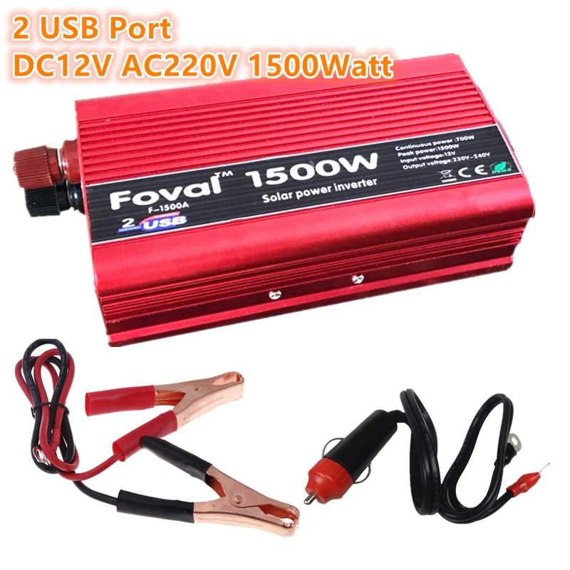 1500W Power Inverter 12v 220v 1500W DC to AC 1500 Watt Converter car