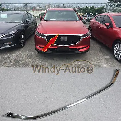 Накладка на передний капот подходит для Mazda New CX5 CX-5 2017 2018 хромированный