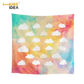 

HUGSIDEA Kawaii Cloud 3D Print Handkerchief Kids Girls Hair Accessories Hairbands Fashion Women High Quality Neck Scarf Hankies
