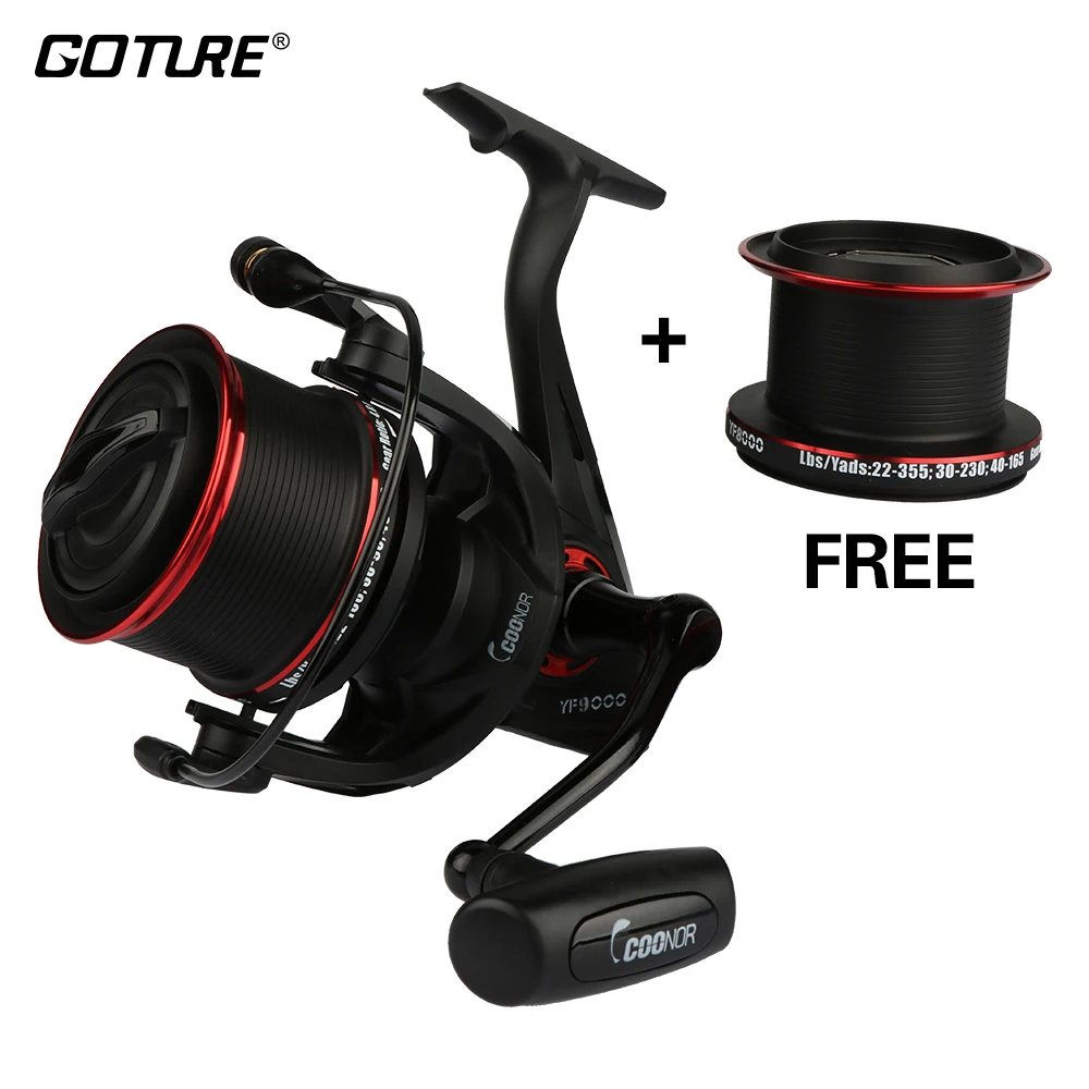 

YF 9000 Surf Casting Reels Spinning Fishing Reel 4.6:1 12B+1RB Long Distance Metal Wheel With 8000 Series Coil Max Drag 18KG