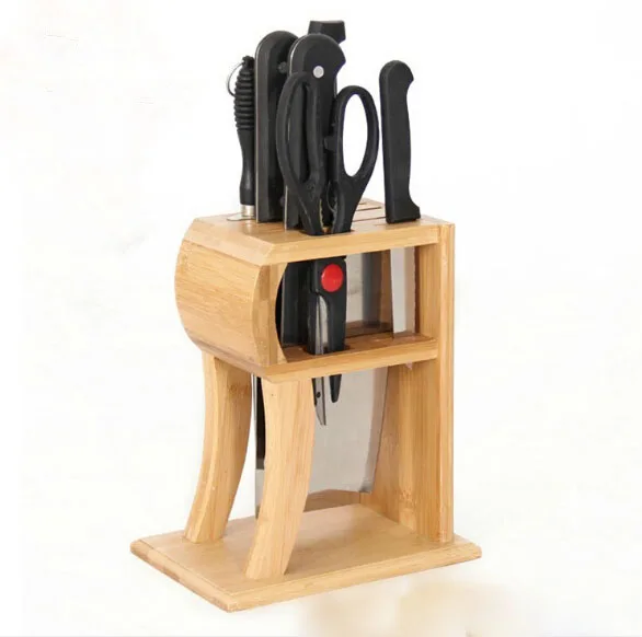 New Arrive Nature Bamboo Knife Holder Multi-function Kitchen Organizer Free Shipping | Дом и сад