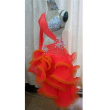 2017 Latin Dance Dress For Girls Women Dance Wear Roupas Fitness Femininas Vestidos Infantis De Festa FREE CUSTOM SIZE