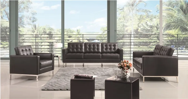 florence knoll sofa set 1+2+3 seater sofa real leather sofa designer sofa