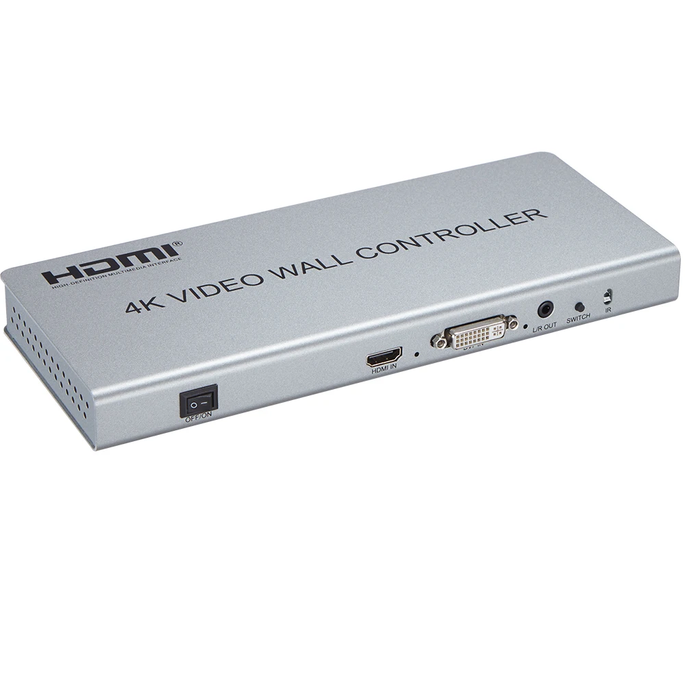 Настенный видеоконтроллер 4K 1 HDMI/DVI вход 4 HDMI выход 2x2 изображения комбинированный