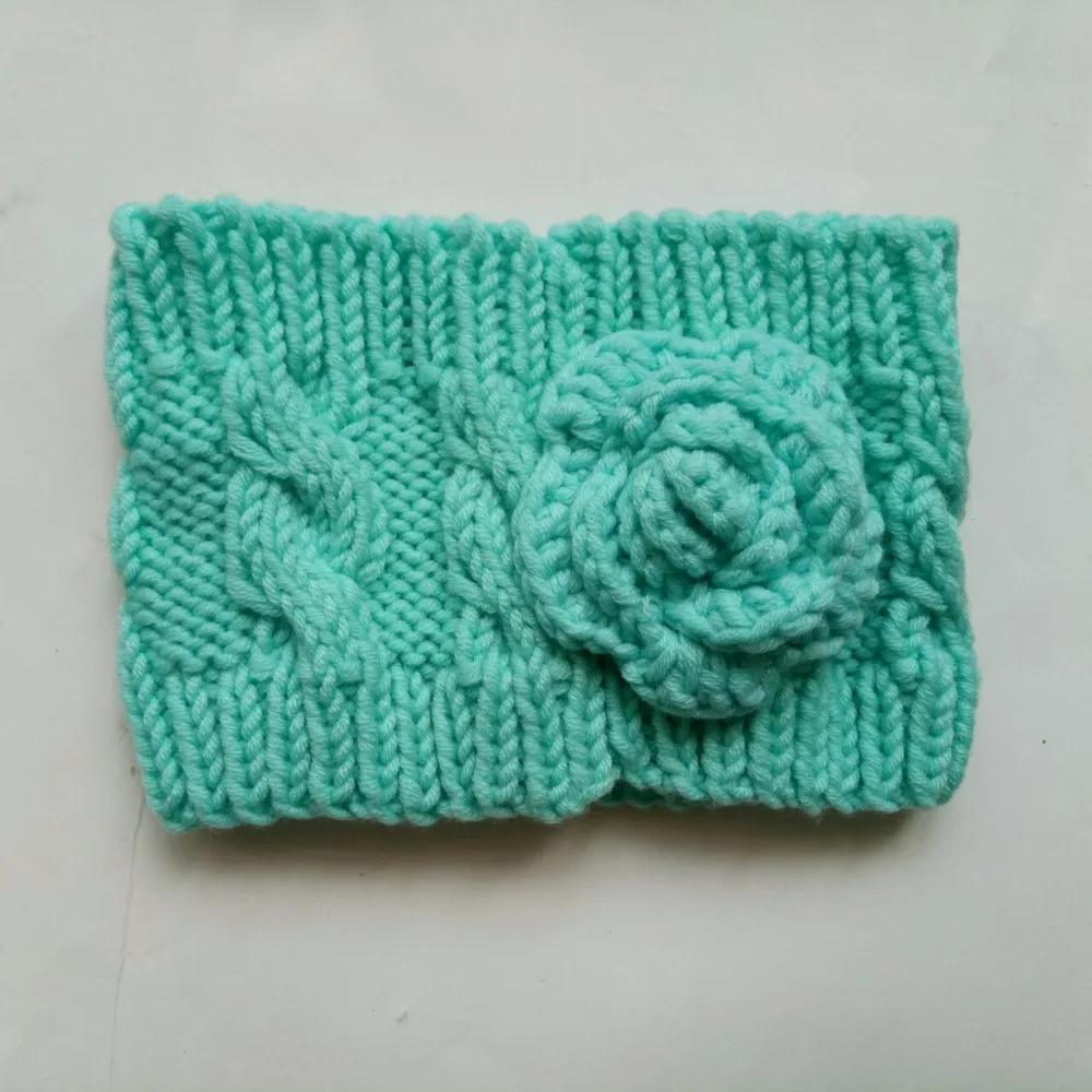 

knitting wool flowers headband hairband for women girl Headwear Ornament hair accessories Crochet headband