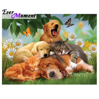 

Ever Moment Dogs Cats Diamond Painting 5D DIY Cross Stitch Picture Mosaic Home Decoration Diamond Embroidery Needlework S2F1218