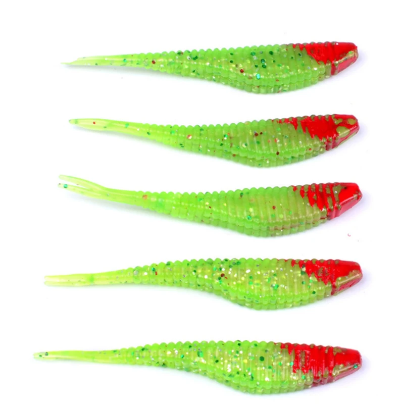 

20pcs or 30pcs with 10pcs for each color 2.5g 7cm Soft Lure Fishing Lure Artificial Leurre Souple Soft Worm For Sea Fishing