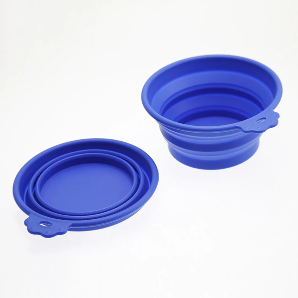 

Hwint 1 Pcs Pet Feeders Bowl Dog and Cat Bowl Portable Foldable Folding Silicone Bowl Outdoor Travel Pet Feeding Bowl