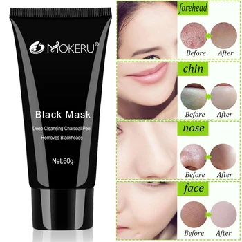 

Mokeru 1pc Professional Natural deep cleaning peel off mask face blackhead facial mask bamboo charcoal blackhead mask for women