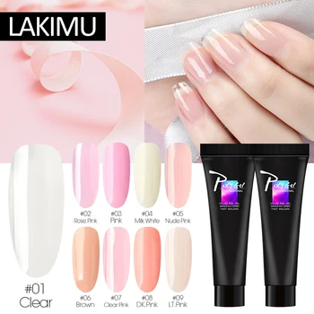 

LAKIMU Nail Builder Easily Quick Poly Gel Nail Acrylic Poly Gel Crystal UV LED Builder Gel Enhancement Slip Solution Extension