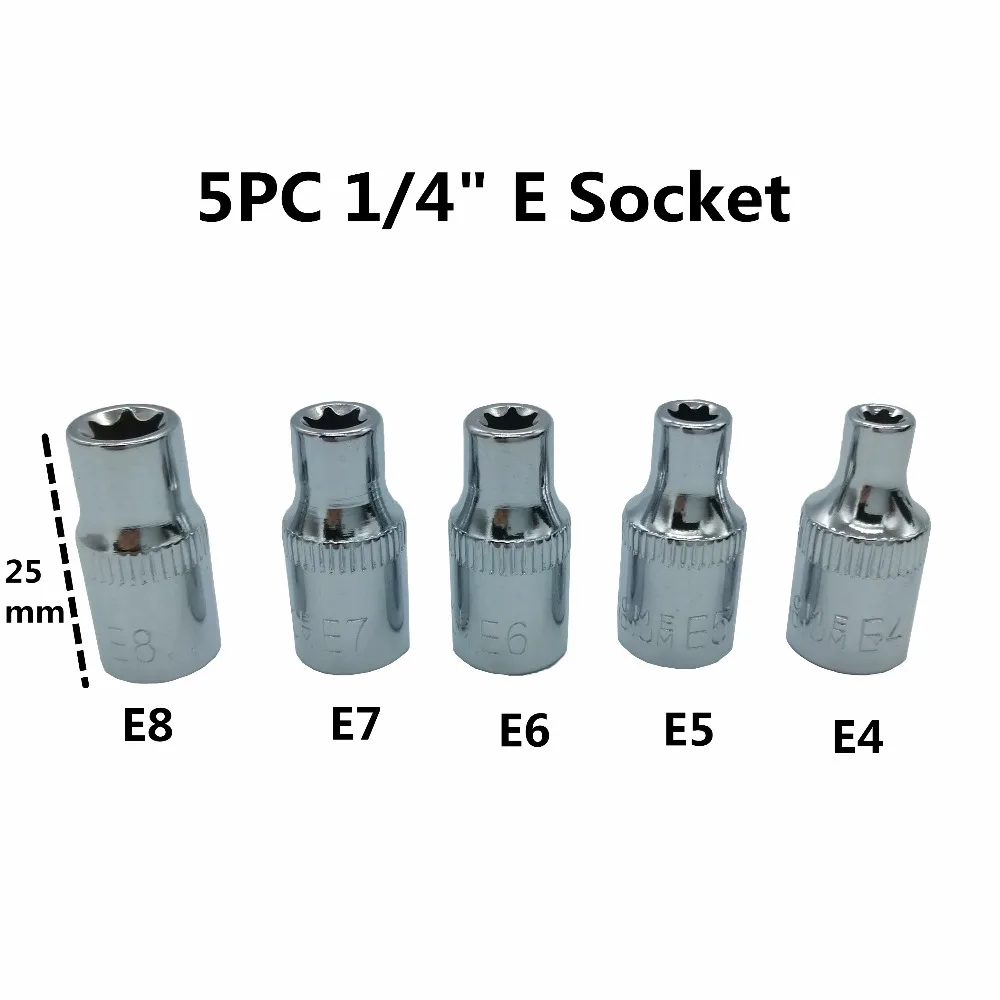 14 шт. E Torx звездообразное гнездо набор женский E торцевой ключ набор инструментов для ремонта автомобиля 1/" 3/8" 1/" Привод хром ванадиевой стали CRV