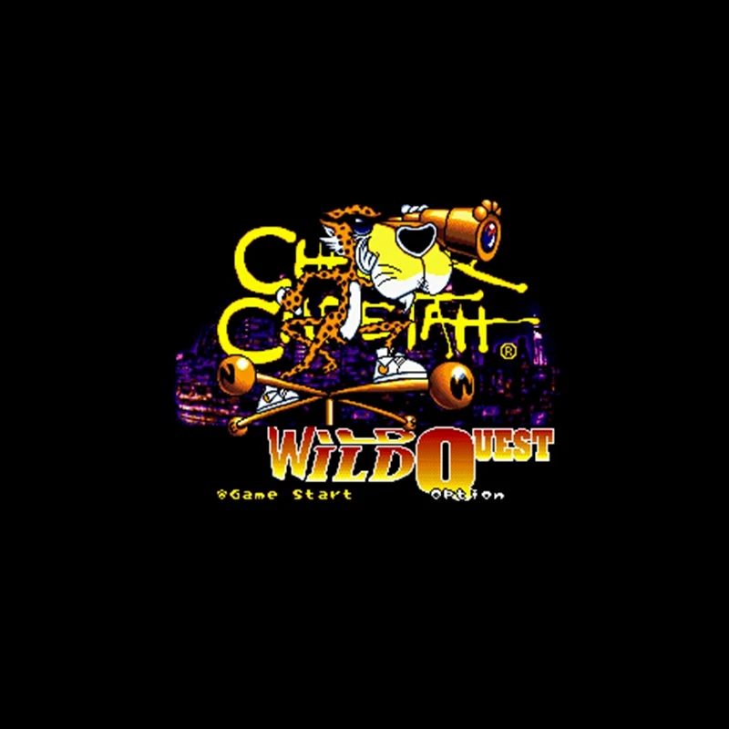 Большая серая игровая карта Chester Cheetah - Wild Quest NTSC 16 бит 46 пин для игроков в США |