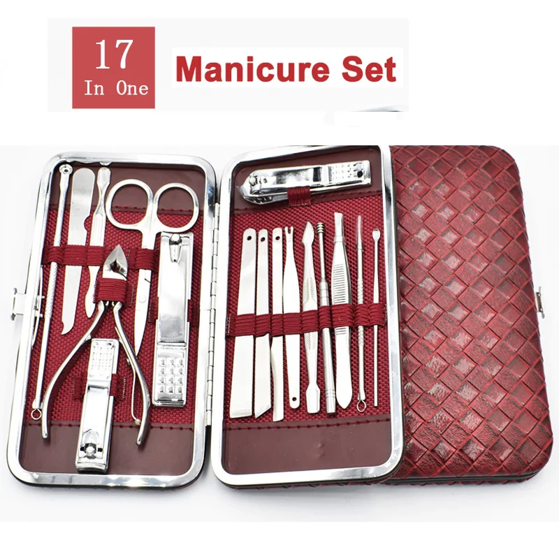 

Professional Nail Clipper Set Manicure Set Grooming Pedicure Kit Includes Cuticle Remover Tools With Portable Travel Case