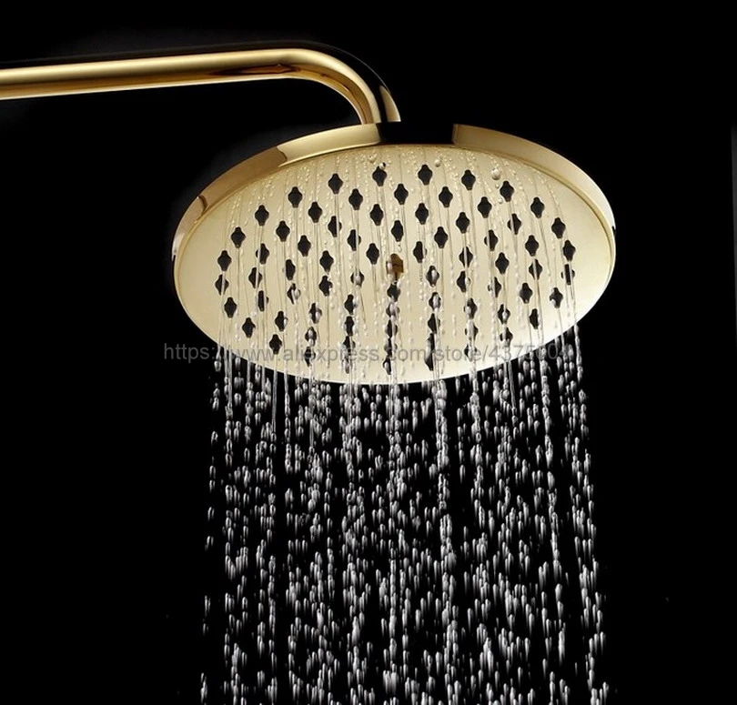 Золото Цвет круглый Насадки для душа латунь воды Rains с душем Ванная комната топ спрей Nsh046