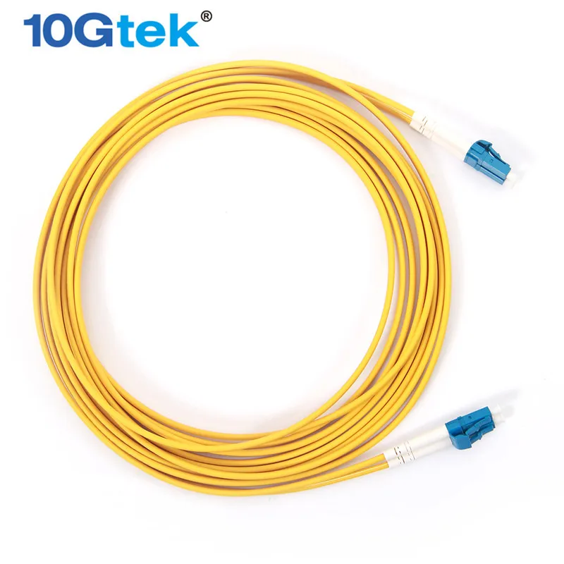 10Gtek 5 метровый OS1 LC к волоконный патч корд LC/LC одномодовый дуплексный LSZH 9/125